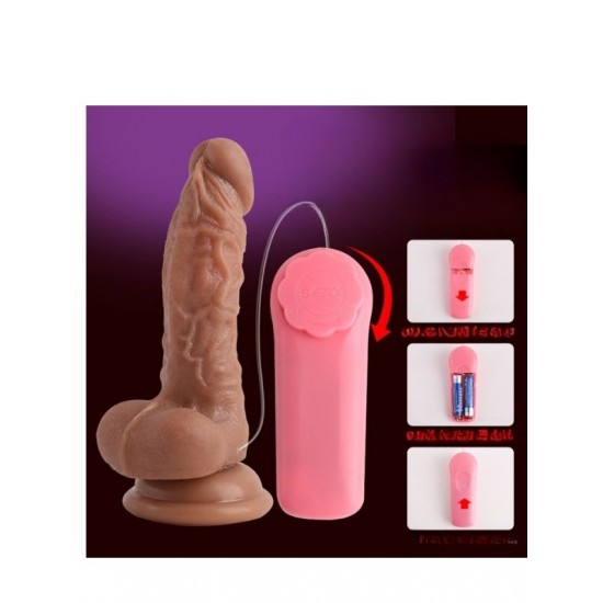 FAAK Toptan Seks Oyuncakları, Titreşimli Gerçekçi 13.5cm Dildo Vibratör