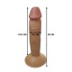 FAAK Toptan Seks Oyuncakları, Gerçekçi Testissiz Melez Dildo 18 cm