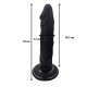 FAAK Toptan Seks Oyuncakları, Gerçekçi Testissiz Siyah Dildo 21 cm