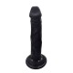 FAAK Toptan Seks Oyuncakları, Gerçekçi Testissiz Siyah Dildo 21 cm