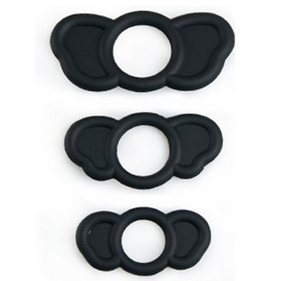 FAAK Toptan Seks Oyuncakları, 3 Boy Kelebek Penis Halka Seti