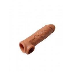Testis Girişli Gerçekçi Uzatmalı Penis Kılıfı