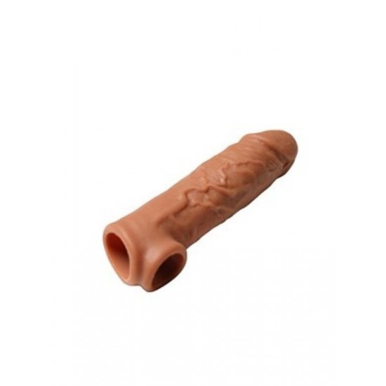 FAAK Toptan Seks Oyuncakları, Testis Girişli Gerçekçi Uzatmalı Penis Kılıfı