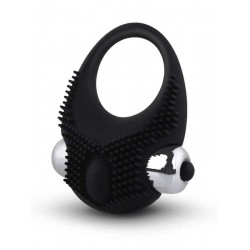 Titreşimli Pili Değiştirilebilir Penis Halkası Siyah