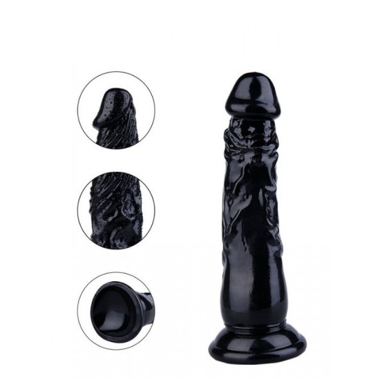 FAAK Toptan Seks Oyuncakları, Vantuzlu Zenci Gerçekçi Siyah Dildo 20cm