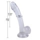 FAAK Toptan Seks Oyuncakları, Vantuzlu Testisli Şeffaf Jel Gerçekçi Dildo 19cm