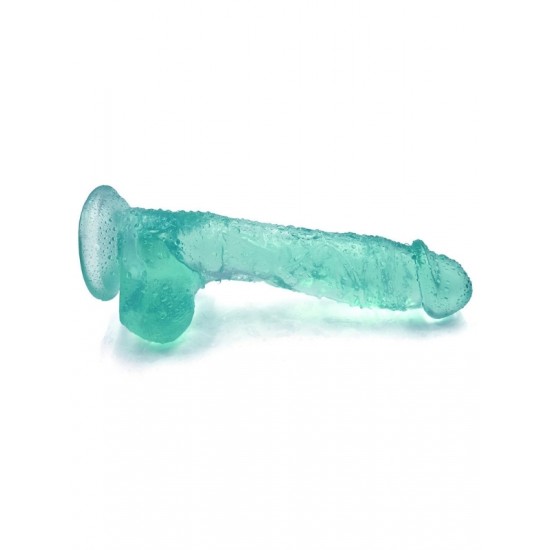 FAAK Toptan Seks Oyuncakları, Vantuzlu Testisli Yeşil Jel Dildo 23cm