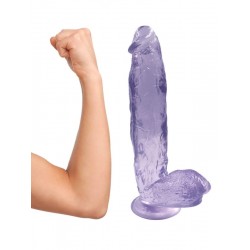 Büyük Boy Testisli Vantuzlu Mavi Jel Dildo 32cm Büyük Boy Testisli Vantuzlu Mavi Jel Dildo 32cm