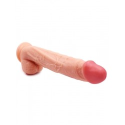 Gerçekçi Vantuzlu Testisli Dildo 24cm