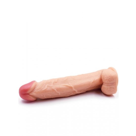 FAAK Toptan Seks Oyuncakları, Gerçekçi Vantuzlu Testisli Dildo 24cm