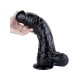 FAAK Toptan Seks Oyuncakları, Siyah Gerçekçi Vantuzlu Testisli Dildo 31cm