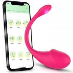 Bluetooth Telefon Kontrollü Pembe Vibratör