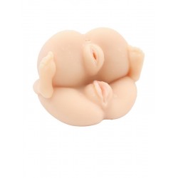 4 Girişli Özel Tasarım Çiftli Suni Vajina Kalça Mastürbatör 1Kg