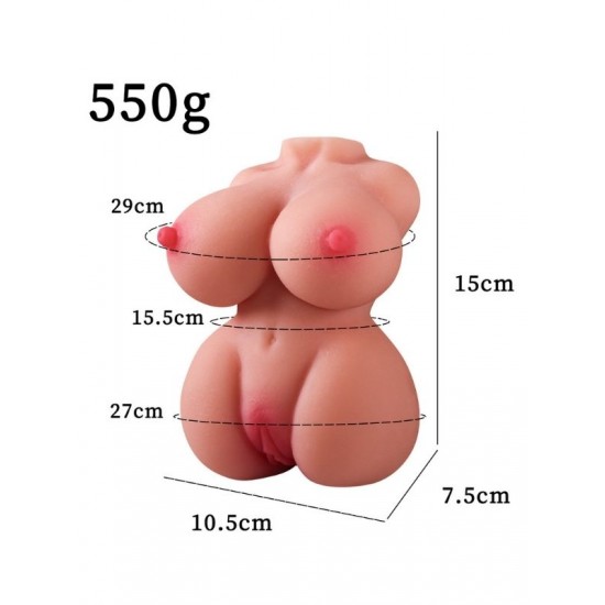 FAAK Toptan Seks Oyuncakları, Göğüslü Gerçekçi Görünüme Sahip El Tipi Suni Vajina Mastürbatör - 550 Gr.