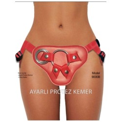 Ayarlanabilir 3 Halkalı Belden Bağlama Kemeri Kırmızı