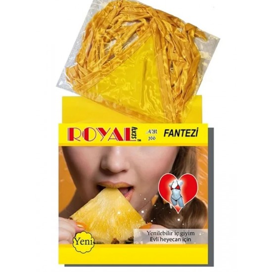 FAAK Toptan Seks Oyuncakları, Royal Yenilebilir Tanga Sütyen Ananas Aromalı