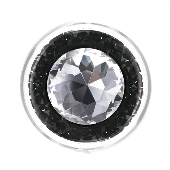 Backpart Yıldız Tozu İçi Kristalli Cam Anal Tıkaç - Siyah