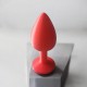 FAAK Toptan Seks Oyuncakları, Ecotoy 10cm Anal Tıkaç (Butt Plug) - Büyük Boy Kırmızı