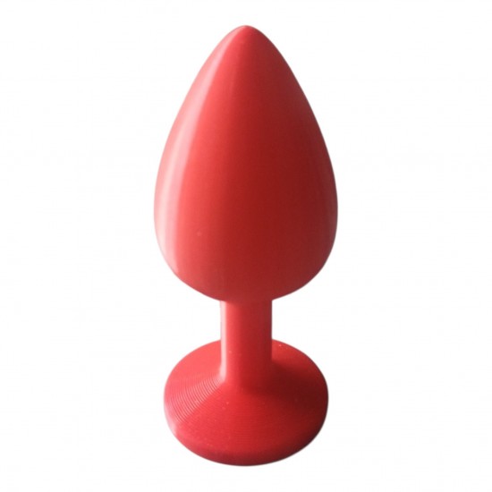FAAK Toptan Seks Oyuncakları, Ecotoy 10cm Anal Tıkaç (Butt Plug) - Büyük Boy Kırmızı