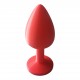FAAK Toptan Seks Oyuncakları, Ecotoy 10cm Anal Tıkaç (Butt Plug) - Büyük Boy Kırmızı