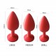 FAAK Toptan Seks Oyuncakları, Ecotoy 8.5cm Anal Tıkaç (Butt Plug) - Orta Boy Kırmızı