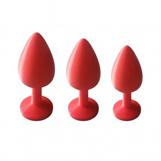 FAAK Toptan Seks Oyuncakları, Ecotoy 3lü Anal Tıkaç Seti - 3 Boy Kırmızı (Butt Plug) FAAK Toptan Seks Oyuncakları, Ecotoy 3lü Anal Tıkaç Seti - 3 Boy Kırmızı (Butt Plug)