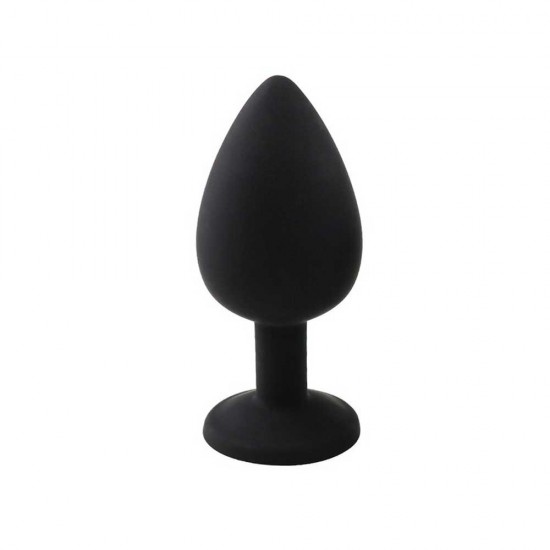 Backpart Taşlı Silikon Anal Tıkaç - Siyah Backpart Taşlı Silikon Anal Tıkaç - Siyah