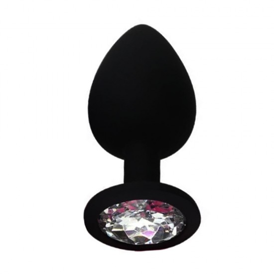 Backpart Taşlı Silikon Anal Tıkaç - Siyah Backpart Taşlı Silikon Anal Tıkaç - Siyah