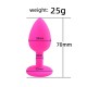 Backpart Taşlı Silikon Anal Tıkaç - Pembe