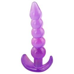 Backpart Boğumlu Şeffaf Silikon Anal Tıkaç - Mor Backpart Boğumlu Şeffaf Silikon Anal Tıkaç - Mor