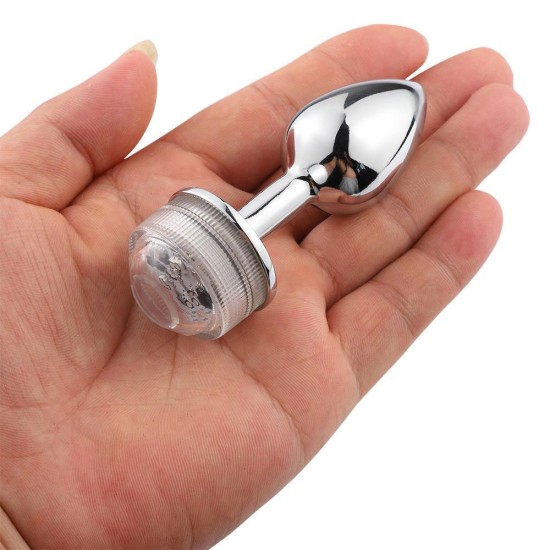 Backpart Uzaktan Kumandalı LED Işıklı Paslanmaz Çelik Anal Tıkaç Backpart Uzaktan Kumandalı LED Işıklı Paslanmaz Çelik Anal Tıkaç