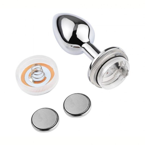 Backpart Uzaktan Kumandalı LED Işıklı Paslanmaz Çelik Anal Tıkaç Backpart Uzaktan Kumandalı LED Işıklı Paslanmaz Çelik Anal Tıkaç