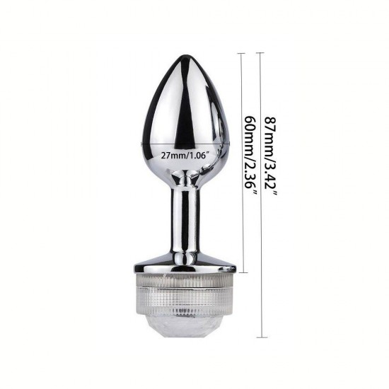 Backpart Uzaktan Kumandalı LED Işıklı Paslanmaz Çelik Anal Tıkaç Backpart Uzaktan Kumandalı LED Işıklı Paslanmaz Çelik Anal Tıkaç