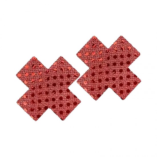 Fetilux Puantiyeli Çapraz Göğüs Ucu Kapama Çıkartması - Kırmızı Fetilux Puantiyeli Çapraz Göğüs Ucu Kapama Çıkartması - Kırmızı