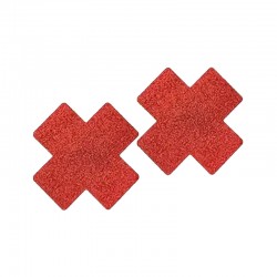 Fetilux Çapraz Simli Göğüs Ucu Kapama Çıkartması - Kırmızı Fetilux Çapraz Simli Göğüs Ucu Kapama Çıkartması - Kırmızı