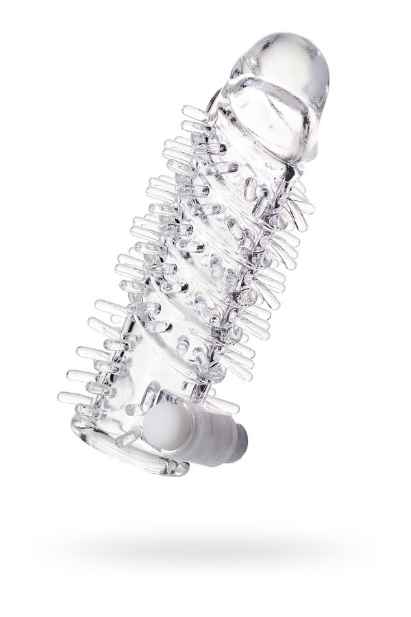 Ucu Dolgulu Titreşimli Tırtıklı 13.4cm Penis Kılıfı