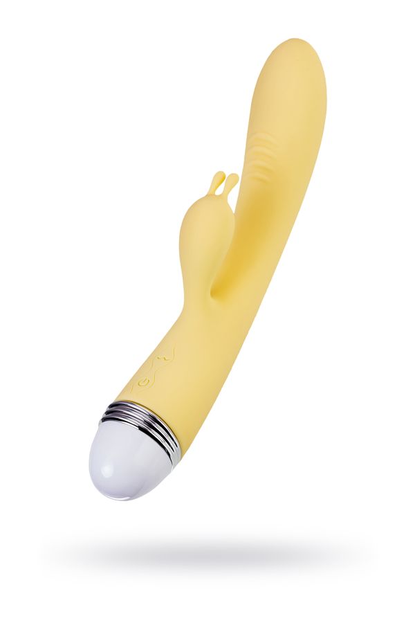 Klitoral Uyarıcılı 10 Modlu USB Şarjlı 22cm Sarı Vibratör