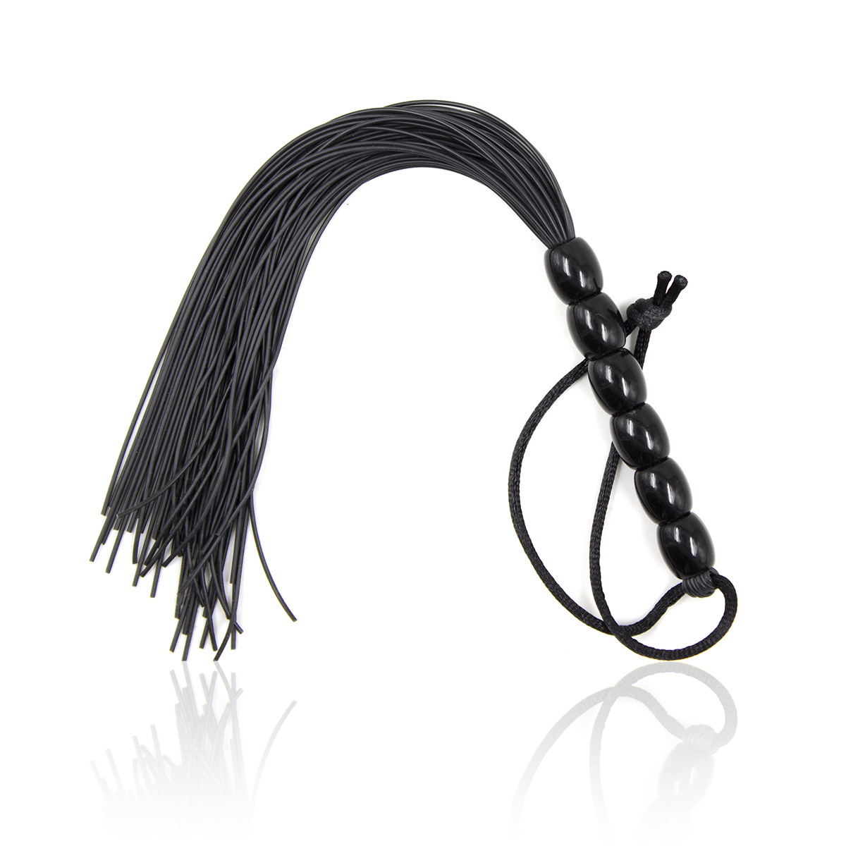 Fetilux Tüylü Silikon 23cm Mini Kırbaç - Siyah