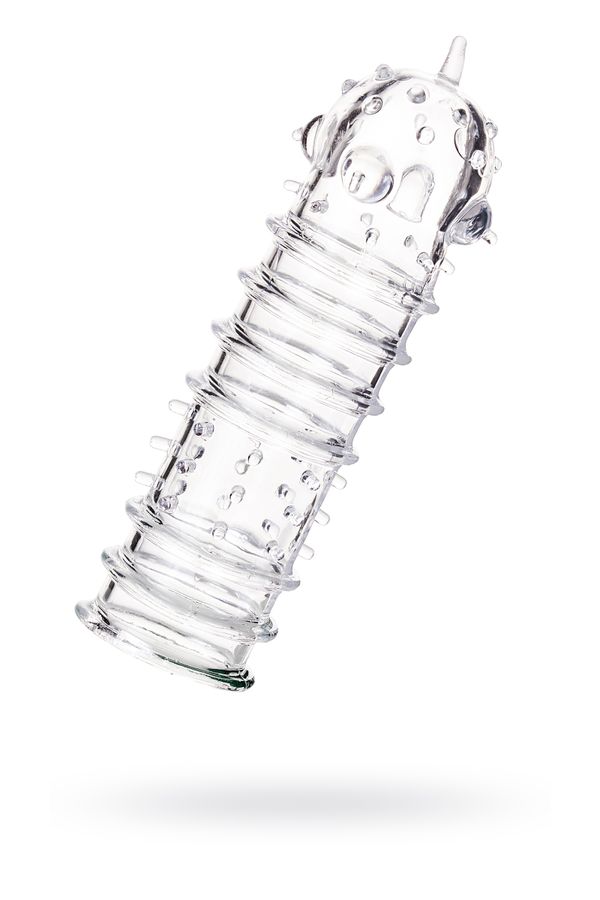 Tırtıklı Noktalı Şeffaf 15.3cm Penis Kılıfı